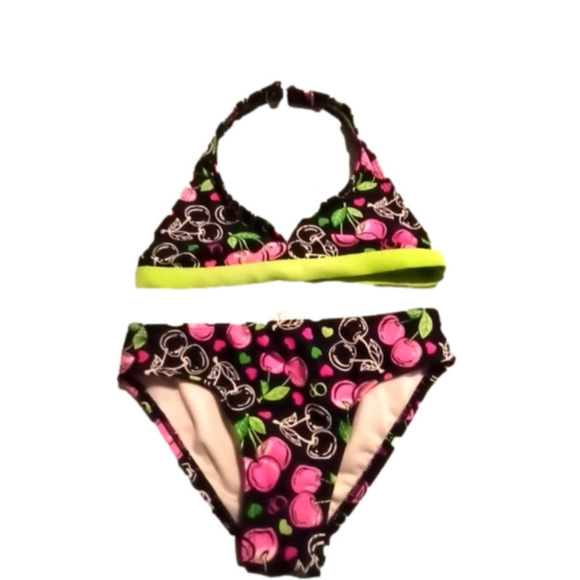 OP BIKINI CHERRY PRINT SIZE 6/6X SWIMSUIT - Picture 1 of 2